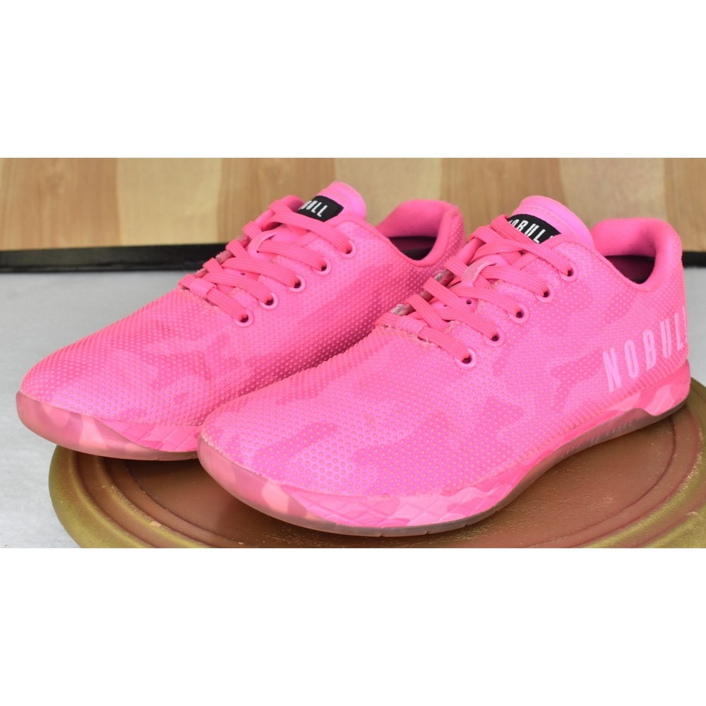NoBull Neon Pink Camo Trainer Unisex Men Shoes Sz 8 Women's Sz 9.5  Sneakers
